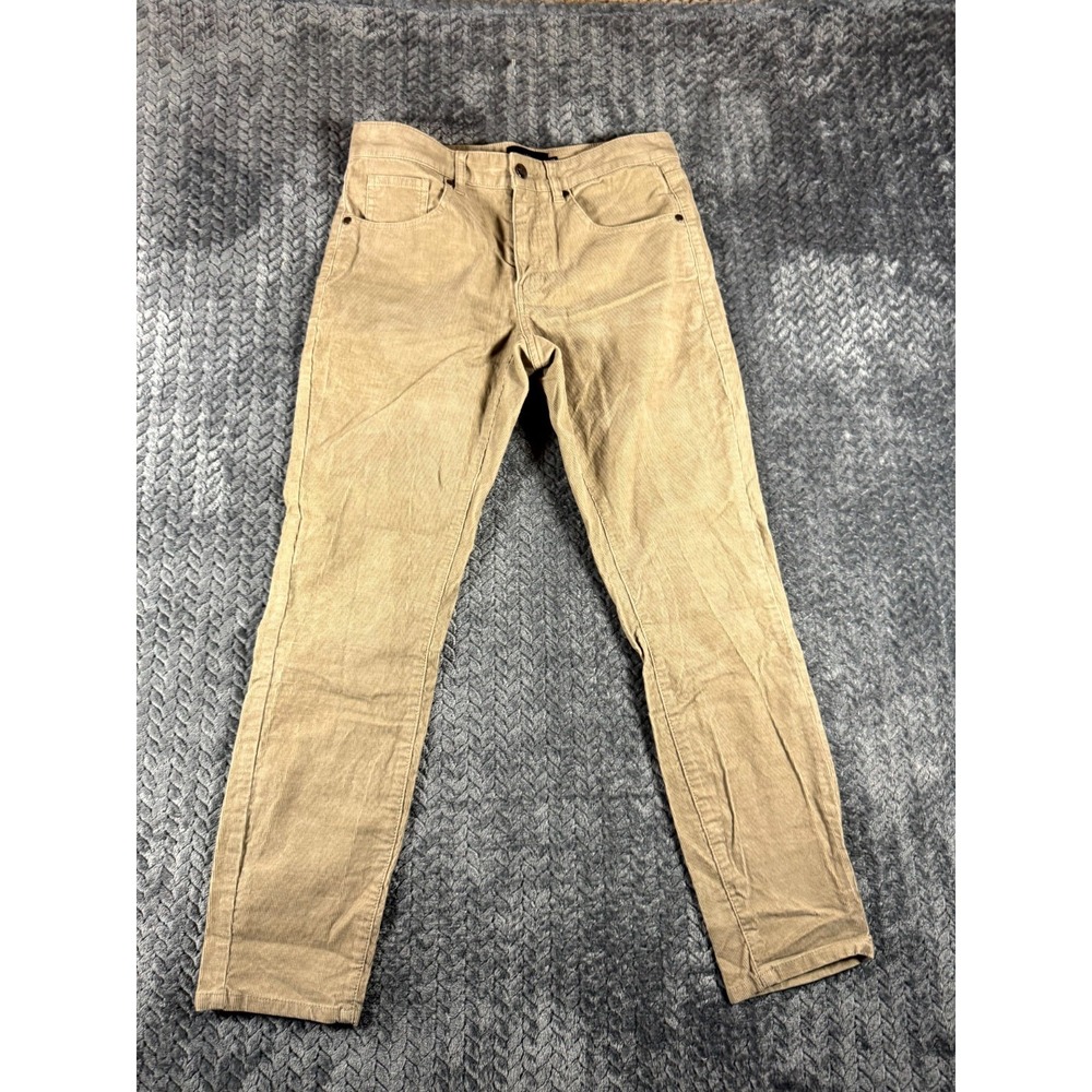 Under 510 Corduroy Pants Mens 28/26 Beige Cotton Stretch Straight Leg Pockets